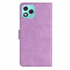 For Honor 400 Lite Global Seven Butterflies Embossed Leather Phone Case(Purple) - 3