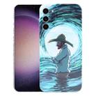 For Samsung Galaxy S23 5G Precise Hole Oil Painting Pattern PC Phone Case(Thinker) - 1