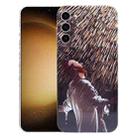 For Samsung Galaxy S23+ 5G Precise Hole Oil Painting Pattern PC Phone Case(Rain) - 1