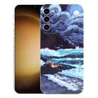 For Samsung Galaxy S23+ 5G Precise Hole Oil Painting Pattern PC Phone Case(Sea Wave) - 1
