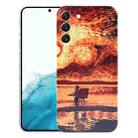 For Samsung Galaxy S22 5G Precise Hole Oil Painting Pattern PC Phone Case(Sunset) - 1