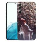 For Samsung Galaxy S22 5G Precise Hole Oil Painting Pattern PC Phone Case(Rain) - 1