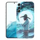 For Samsung Galaxy S22 5G Precise Hole Oil Painting Pattern PC Phone Case(Thinker) - 1