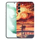 For Samsung Galaxy S22+ 5G Precise Hole Oil Painting Pattern PC Phone Case(Sunset) - 1