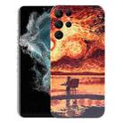 For Samsung Galaxy S22 Ultra 5G Precise Hole Oil Painting Pattern PC Phone Case(Sunset) - 1