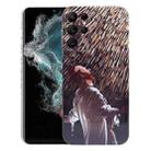 For Samsung Galaxy S22 Ultra 5G Precise Hole Oil Painting Pattern PC Phone Case(Rain) - 1