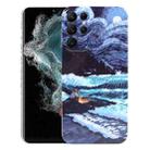 For Samsung Galaxy S22 Ultra 5G Precise Hole Oil Painting Pattern PC Phone Case(Sea Wave) - 1