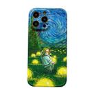 For iPhone 14 Pro Oil Painting Pattern IMD Straight TPU Phone Case(Field) - 1