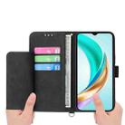 For Huawei nova 14 Skin Feel Flowers Embossed Wallet Leather Phone Case(Black) - 3