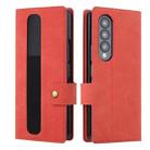 For Samsung Galaxy Z Fold4 Vili PR Series Flip Leather Phone Case(Red) - 1