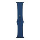 For Apple Watch Series 9&8&7 41mm / SE 3&SE 2&6&SE&5&4 40mm / 3&2&1 38mm Silicone Watch Band, Short Section (female)(Sea Blue) - 1