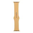 For Apple Watch Series 8&7 41mm / SE 2&6&SE&5&4 40mm / 3&2&1 38mm Silicone Watch Band, Short Section (female)(Gold) - 1