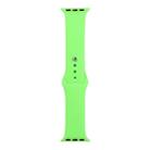 For Apple Watch Series 9&8&7 41mm / SE 3&SE 2&6&SE&5&4 40mm / 3&2&1 38mm Silicone Watch Band, Short Section (female)(Brilliant Green) - 1