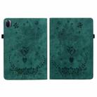 For Xiaomi Pad 5 / Pad 5 Pro Butterfly Rose Embossed Leather Smart Tablet Case(Green) - 2