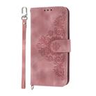 For Honor 400 Lite Skin Feel Flowers Embossed Wallet Leather Phone Case(Pink) - 2