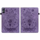 For Xiaomi Redmi Pad 10.61 Butterfly Rose Embossed Leather Tablet Case(Purple) - 2