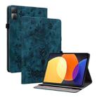 For Xiaomi Redmi Pad 10.61 Butterfly Rose Embossed Leather Tablet Case(Dark Blue) - 1