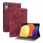 For Xiaomi Pad 5 Pro 12.4 Butterfly Rose Embossed Leather Tablet Case(Red) - 1