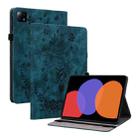 For Xiaomi Pad 6 11.2 2023 Butterfly Rose Embossed Leather Tablet Case(Dark Blue) - 1