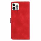 For iPhone 14 Pro Flower Embossing Pattern Leather Phone Case(Red) - 3