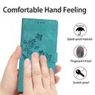 For iPhone 13 Pro Max Flower Embossing Pattern Leather Phone Case(Sky Blue) - 7