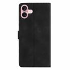 For iPhone 16 Plus Flower Butterfly Embossing Pattern Leather Phone Case(Black) - 3