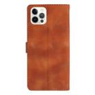 For iPhone 16 Pro Flower Butterfly Embossing Pattern Leather Phone Case(Brown) - 3