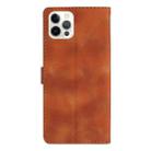 For iPhone 16 Pro Max Flower Butterfly Embossing Pattern Leather Phone Case(Brown) - 3