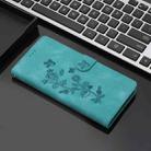For iPhone 17 Flower Butterfly Embossing Pattern Leather Phone Case(Sky Blue) - 3
