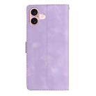 For iPhone 17 Flower Butterfly Embossing Pattern Leather Phone Case(Purple) - 4