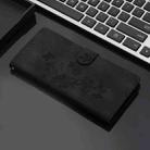 For iPhone 17 Flower Butterfly Embossing Pattern Leather Phone Case(Black) - 3