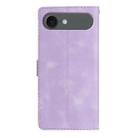 For iPhone 17 Air Flower Butterfly Embossing Pattern Leather Phone Case(Purple) - 3