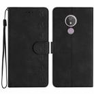 For Motorola Moto G7 Power Seven Butterflies Embossed Leather Phone Case(Black) - 1