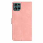 For Motorola Edge 50 5G Seven Butterflies Embossed Leather Phone Case(Pink) - 3