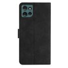 For Motorola Edge 50 5G Seven Butterflies Embossed Leather Phone Case(Black) - 3