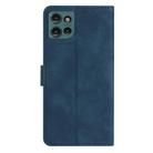 For Motorola Edge 50 5G Seven Butterflies Embossed Leather Phone Case(Blue) - 3