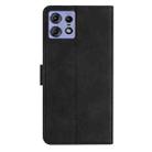 For Motorola Edge 50 Pro Seven Butterflies Embossed Leather Phone Case(Black) - 3
