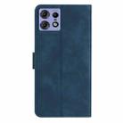 For Motorola Edge 50 Pro Seven Butterflies Embossed Leather Phone Case(Blue) - 3