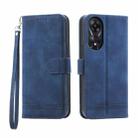 For OPPO A78 5G Global/A58x Global/A1x 5G Dierfeng Dream Line TPU + PU Leather Phone Case(Blue) - 1