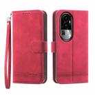 For OPPO Reno10 5G Dierfeng Dream Line TPU + PU Leather Phone Case(Red) - 1