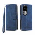 For OPPO Reno10 5G Dierfeng Dream Line TPU + PU Leather Phone Case(Blue) - 1