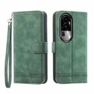 For OPPO Reno10 5G Dierfeng Dream Line TPU + PU Leather Phone Case(Green) - 1