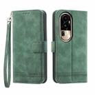For OPPO Reno10 Pro 5G Dierfeng Dream Line TPU + PU Leather Phone Case(Green) - 1