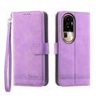 For OPPO Reno10 Pro 5G Dierfeng Dream Line TPU + PU Leather Phone Case(Purple) - 1