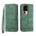 For OPPO Reno10 Pro+ 5G Dierfeng Dream Line TPU + PU Leather Phone Case(Green) - 1