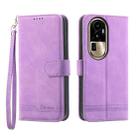 For OPPO Reno10 Pro+ 5G Dierfeng Dream Line TPU + PU Leather Phone Case(Purple) - 1