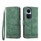 For OPPO Reno10 Global/Reno10 Pro Global Dierfeng Dream Line TPU + PU Leather Phone Case(Green) - 1