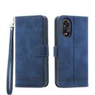 For OPPO A38 4G Dierfeng Dream Line TPU + PU Leather Phone Case(Blue) - 1