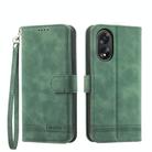 For OPPO A38 4G Dierfeng Dream Line TPU + PU Leather Phone Case(Green) - 1