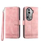 For OPPO Reno11 Pro China Dierfeng Dream Line TPU + PU Leather Phone Case(Pink) - 1